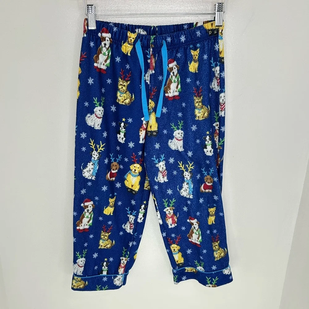 Nick & Nora Kids Winter Holiday Dog Pajamas Size Small 6/7 Cozy Winter Christmas